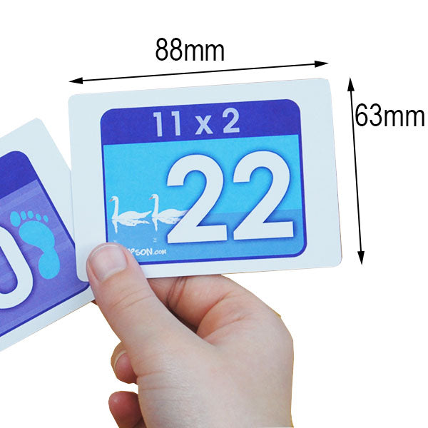 Times Tables Flash Cards with Memory Cues
